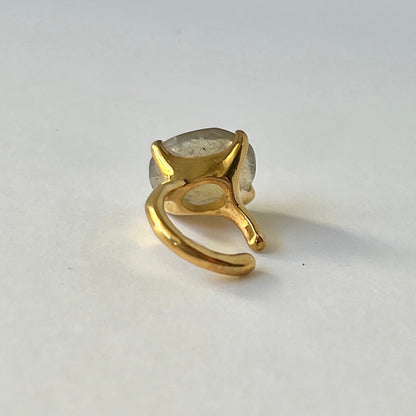 [ labradorite ] GEM ear cuff gold
