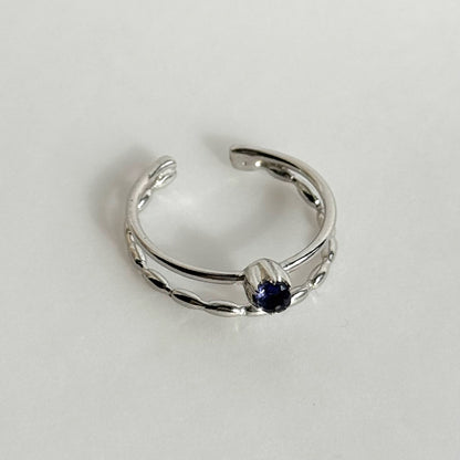 [ iolite ] double chain silver