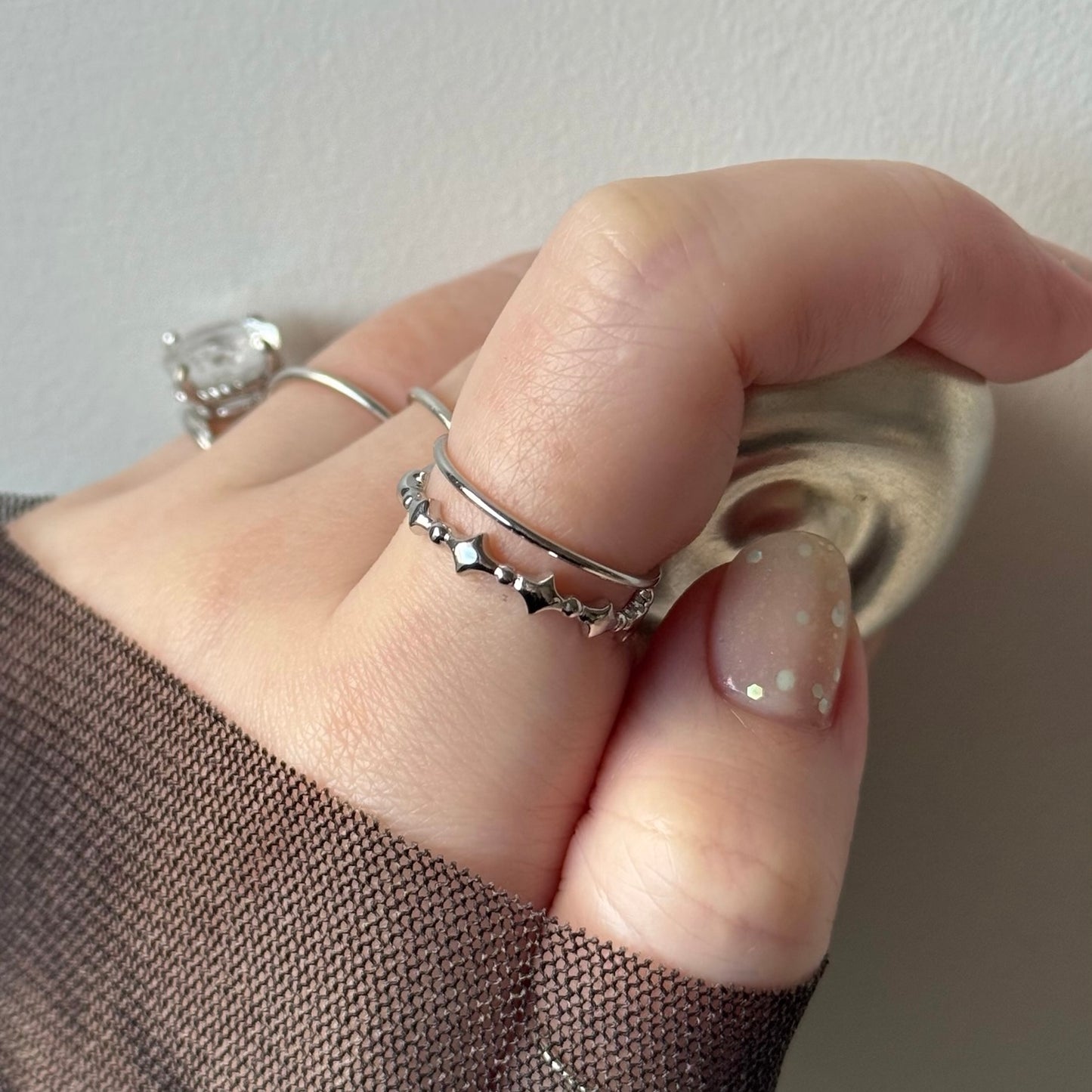 [ silver ] stella wreath ring [ free size ]