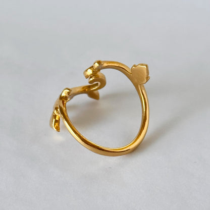 [ gold ] ivy ring [ free size ]