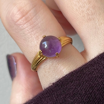 [ amethyst ] croissant gold
