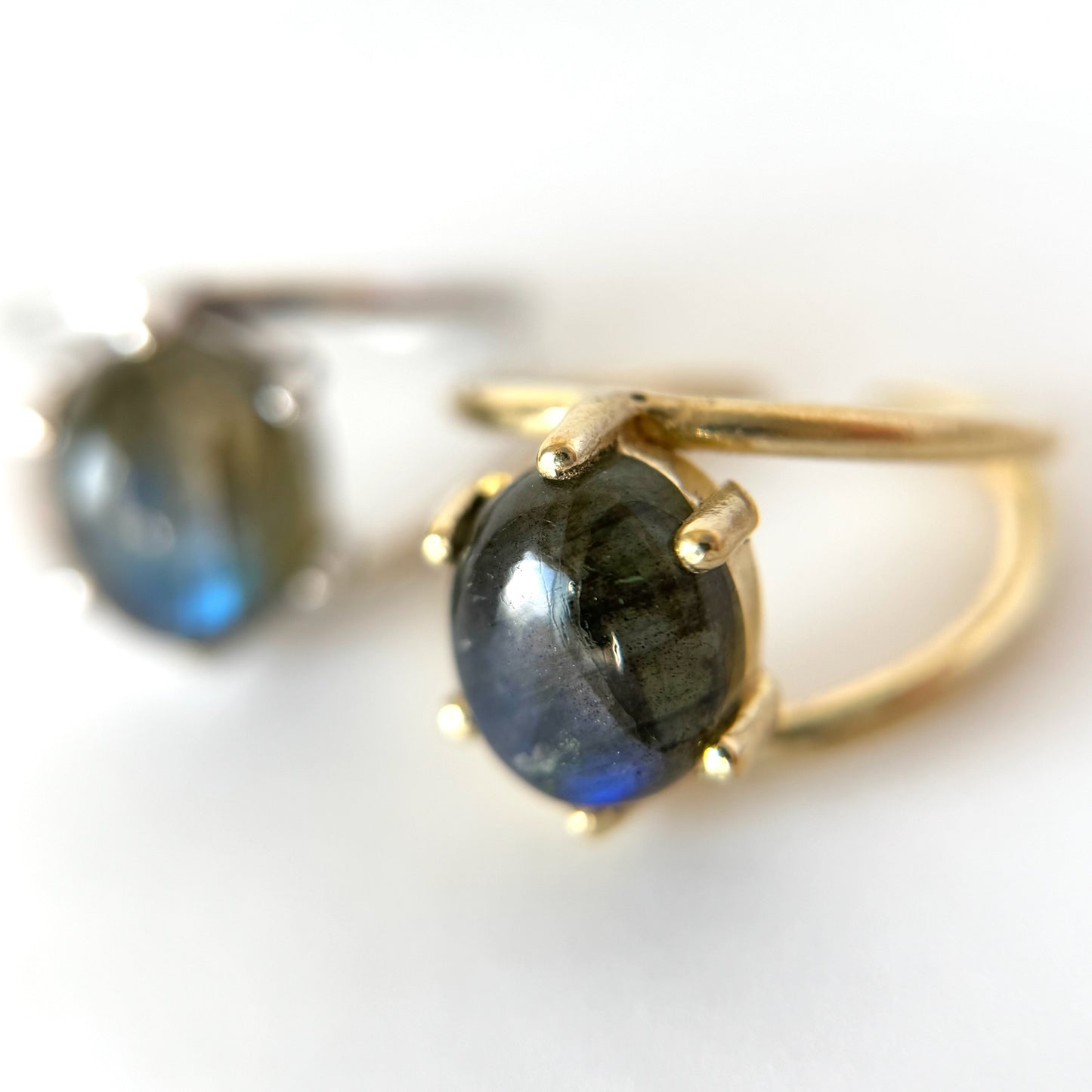 [ black labradorite ] double gold [ free size ]