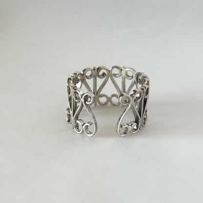 [ silver ] garden heart [ free size ]