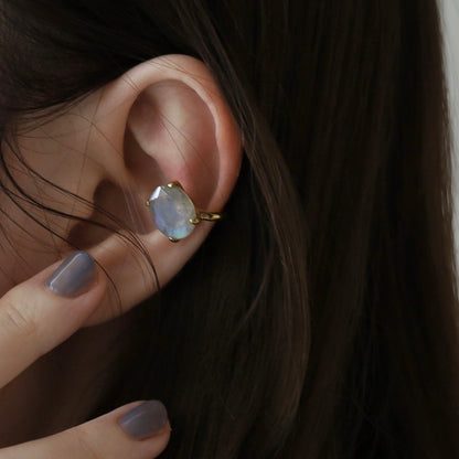 [ labradorite ] GEM ear cuff gold
