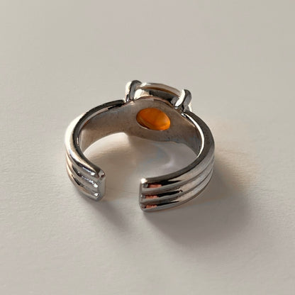 [ black shell (multi-faceted) ] trois silver