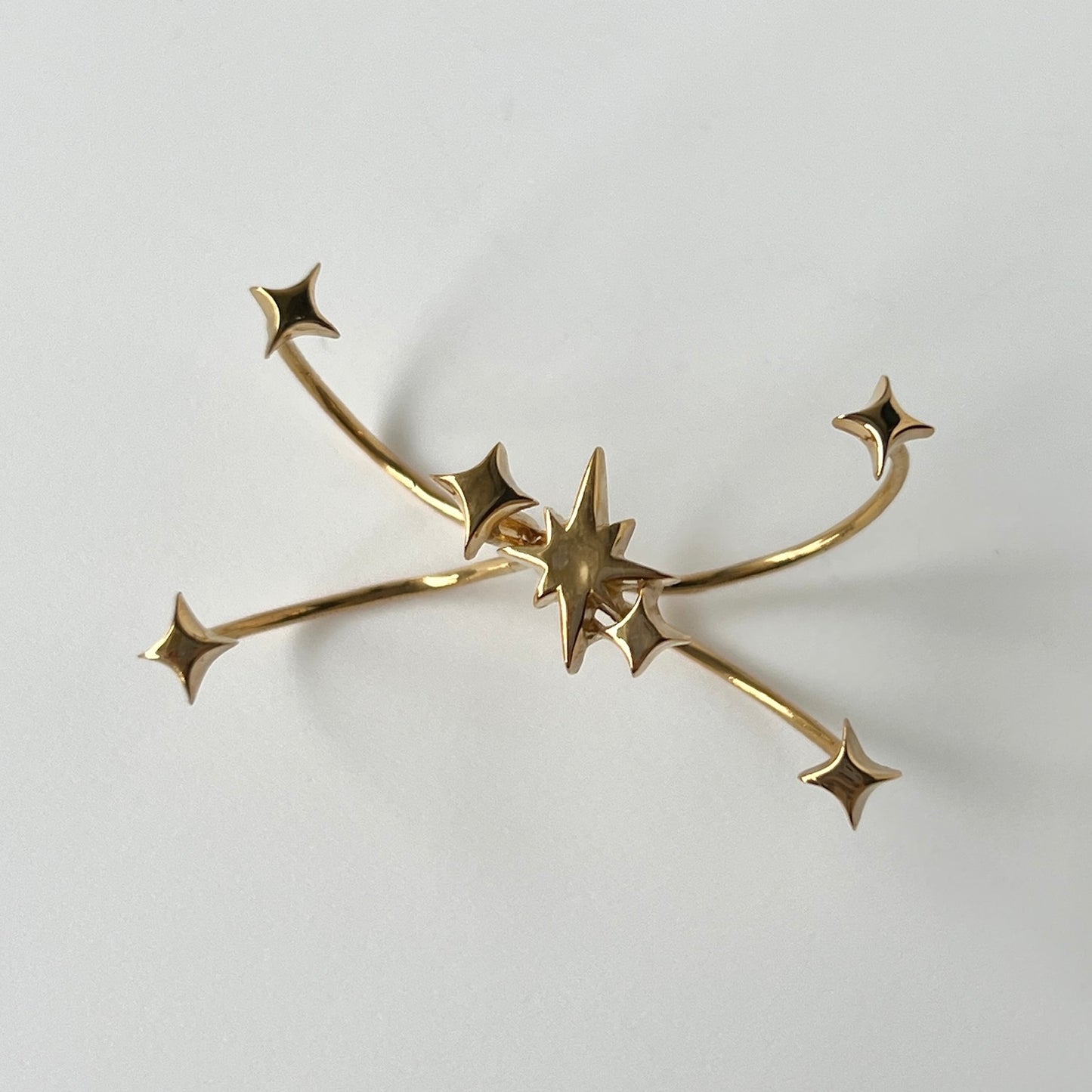 [ gold ] double ptolemaeus ring [ free size ]