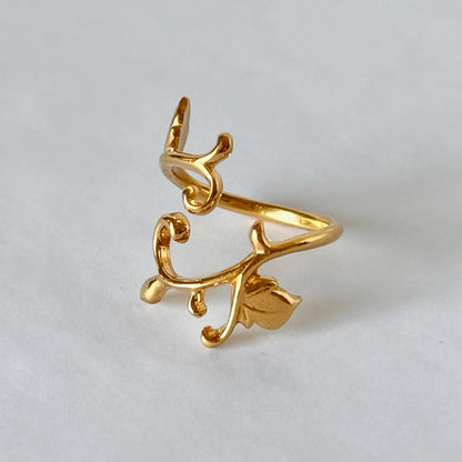 [ gold ] ivy ring [ free size ]