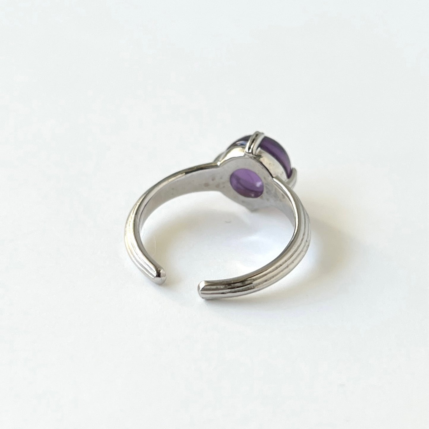 [ amethyst ] croissant silver