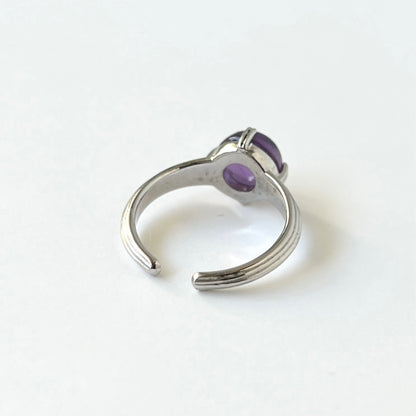 [ amethyst ] croissant silver