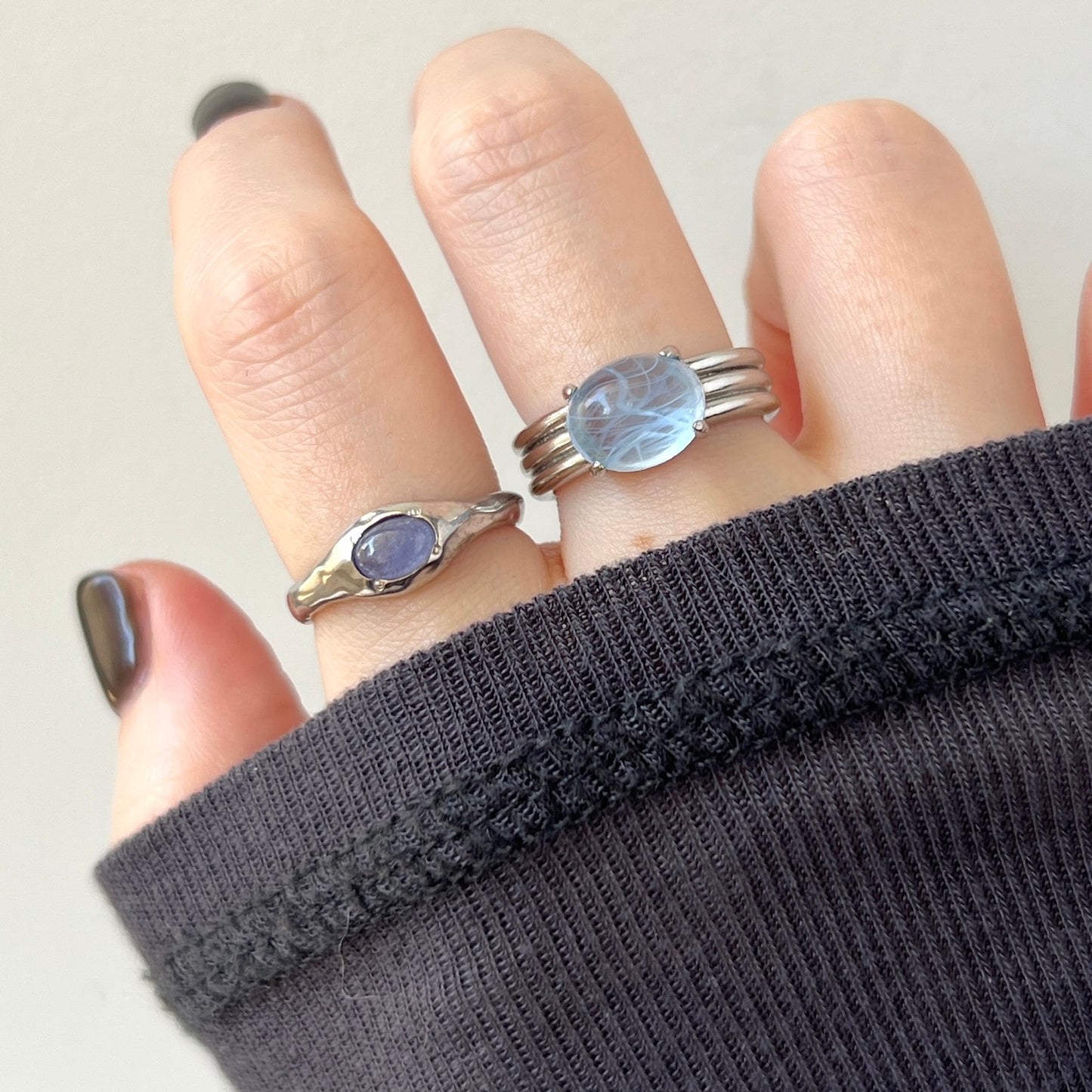 [ tanzanite ] pebble silver