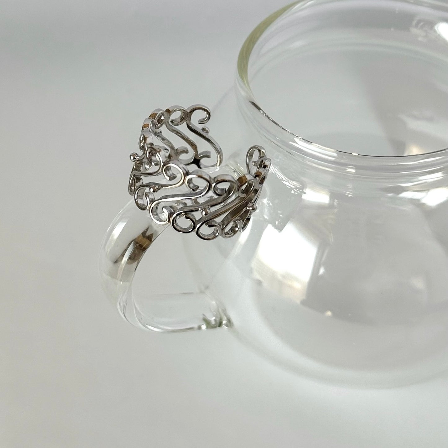 [ silver ] garden heart [ free size ]