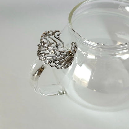 [ silver ] garden heart [ free size ]