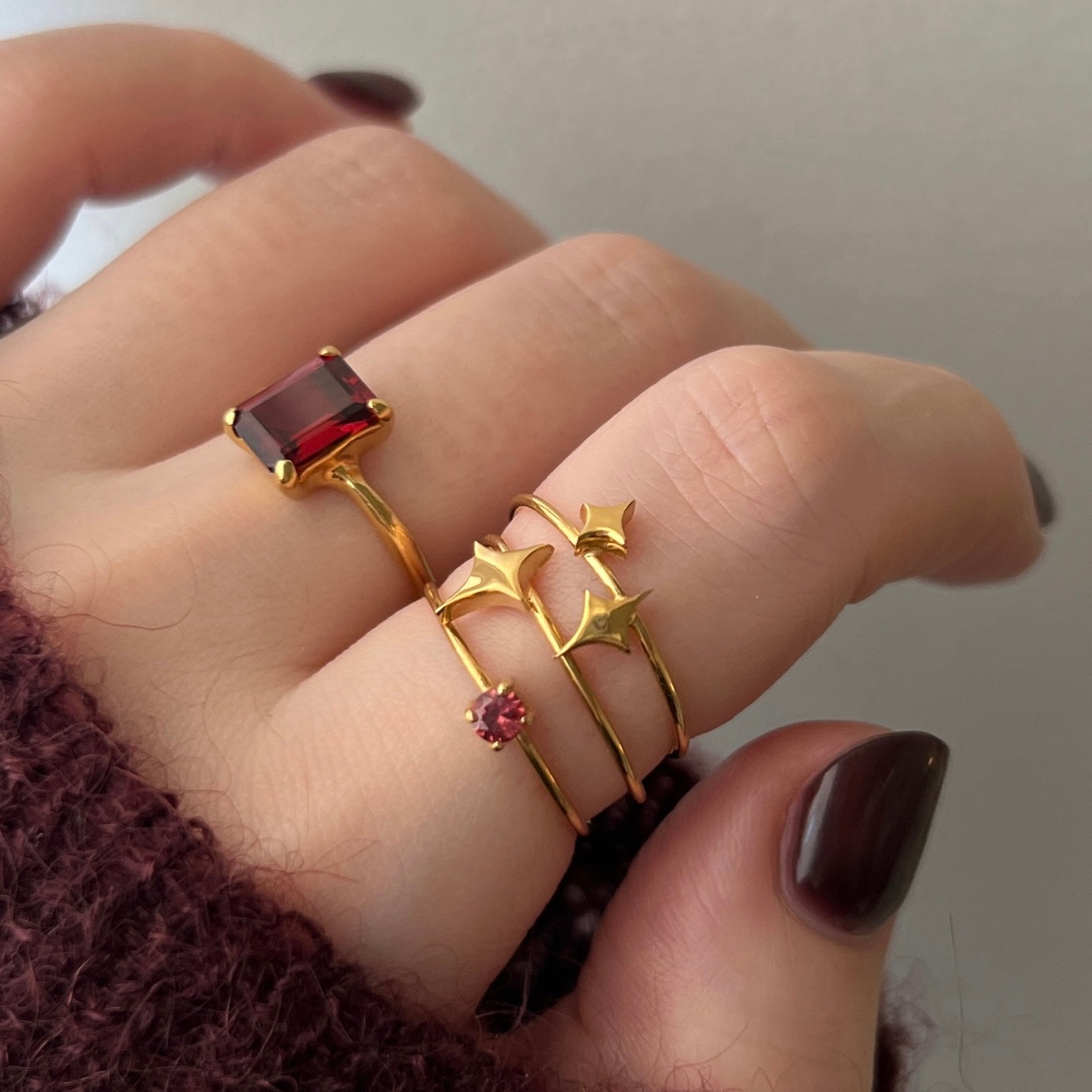 [ garnet ] procyon gold [ free size ]