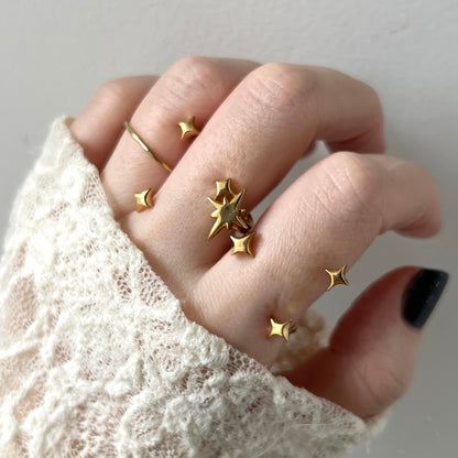 [ gold ] double ptolemaeus ring [ free size ]