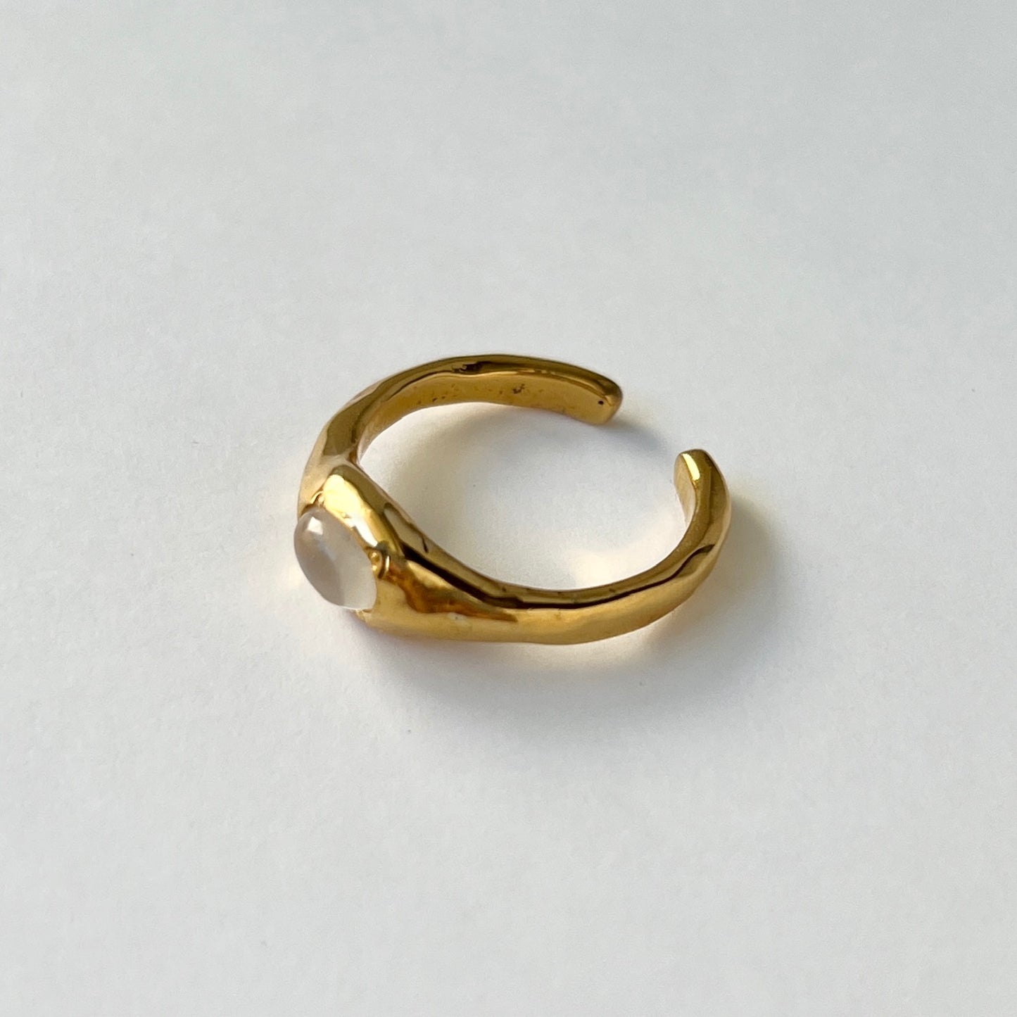 [ royal blue moon stone ] pebble gold [ free size ]