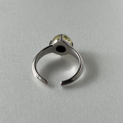[ black amber ]  croissant silver