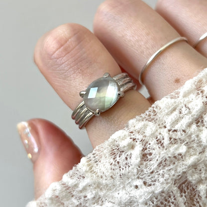 [ black shell (multi-faceted) ] trois silver
