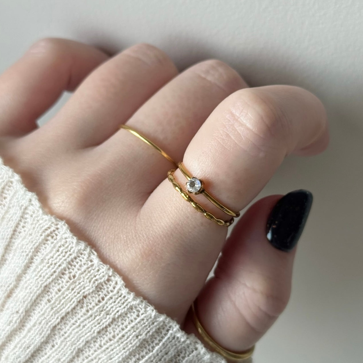 [ labradorite ] double chain gold