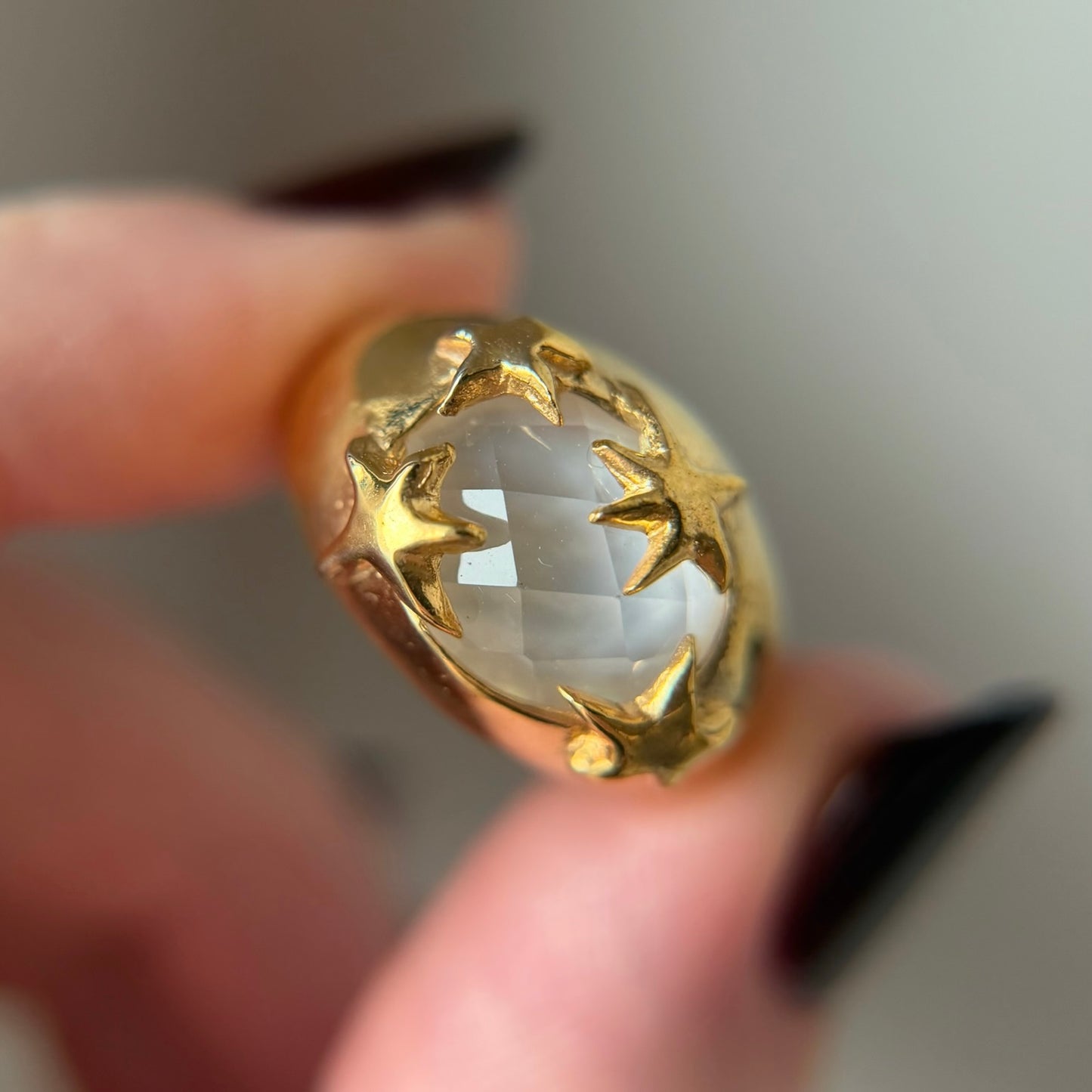 [ mother of pearl doublet ] twinkle ring gold