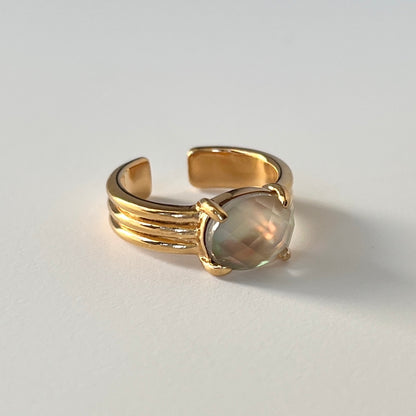 [ black shell (multi-faceted) ] trois gold
