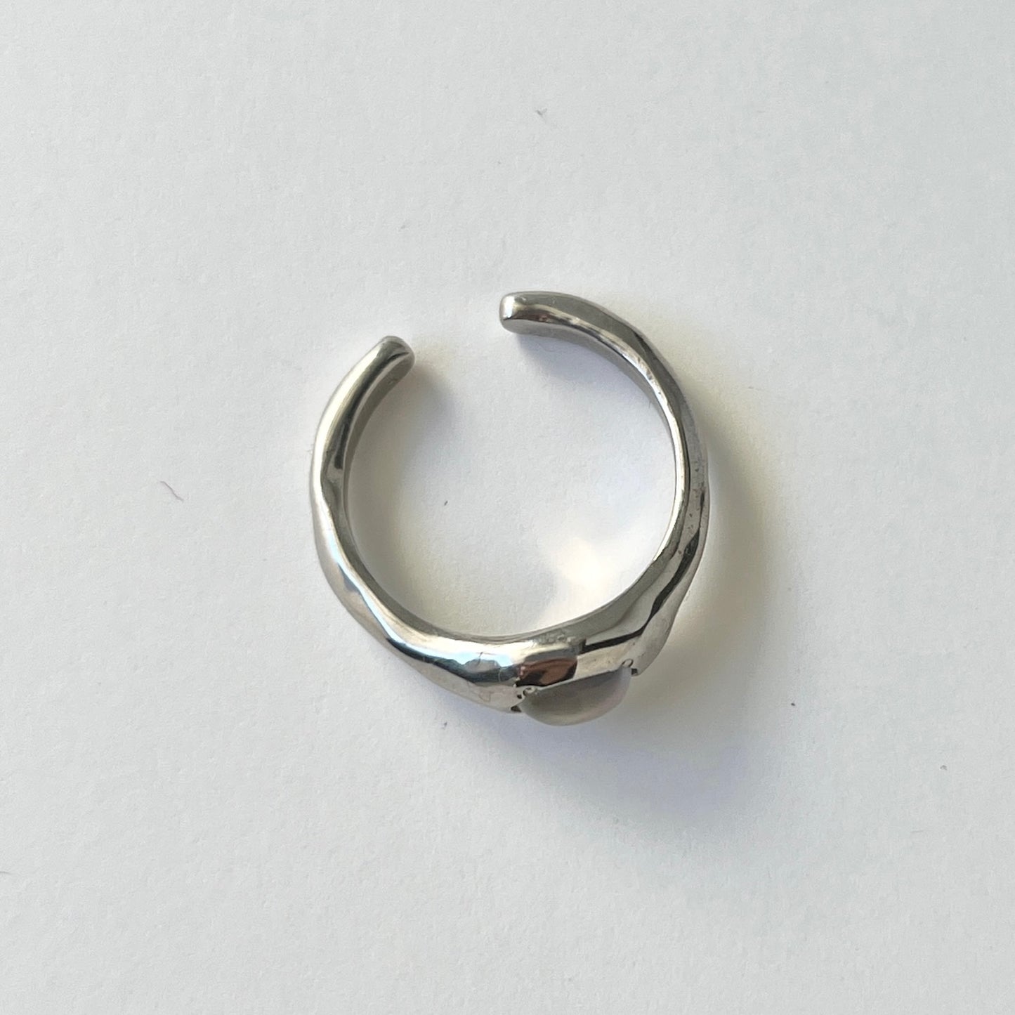 [ royal blue moon stone ] pebble silver [ free size ]