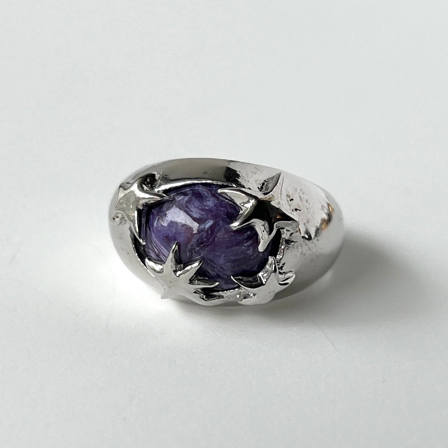 [ charoite ] twinkle ring silver