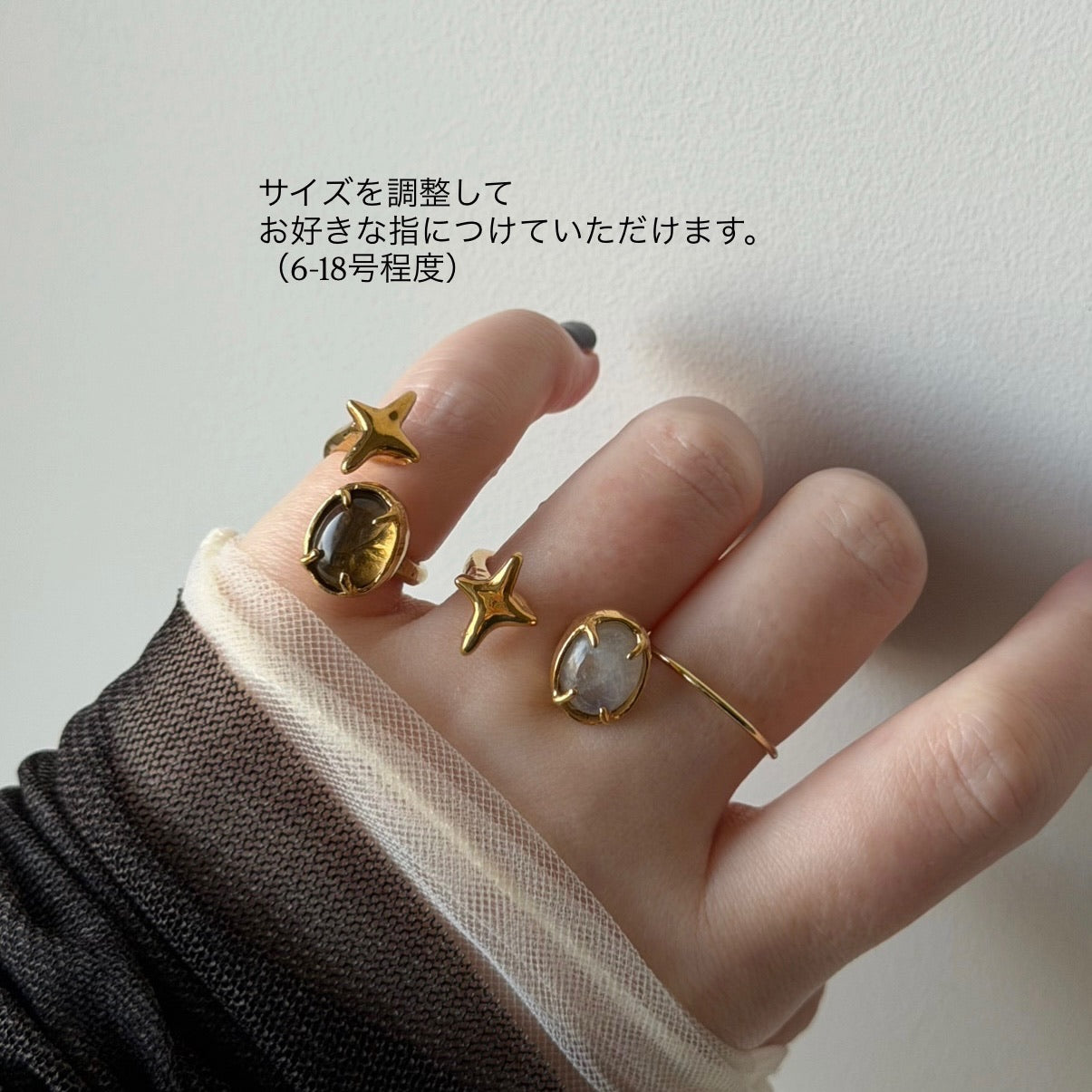 blue labradorite ] four pointed star gold – POMUM&ARTS