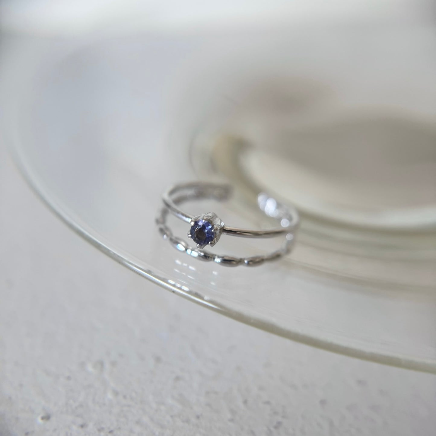 [ iolite ] double chain silver