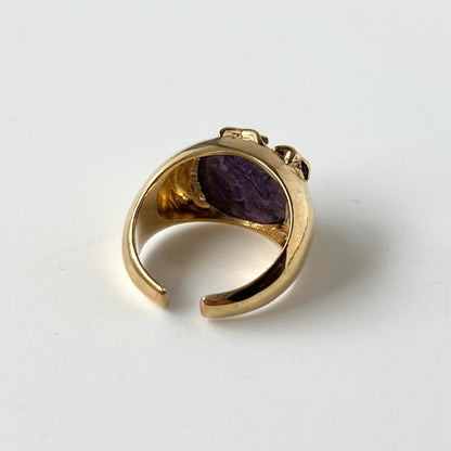 [ charoite ] twinkle ring gold