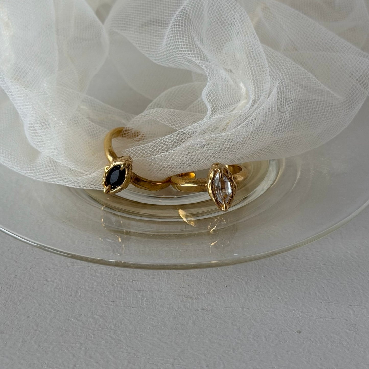 [ white topaz ] marquis stone gold