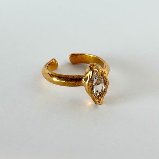 [ white topaz ] marquis stone gold