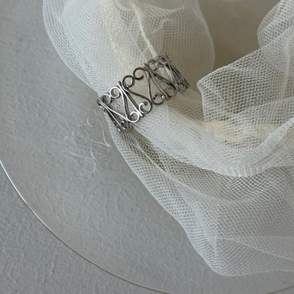 [ silver ] garden heart [ free size ]