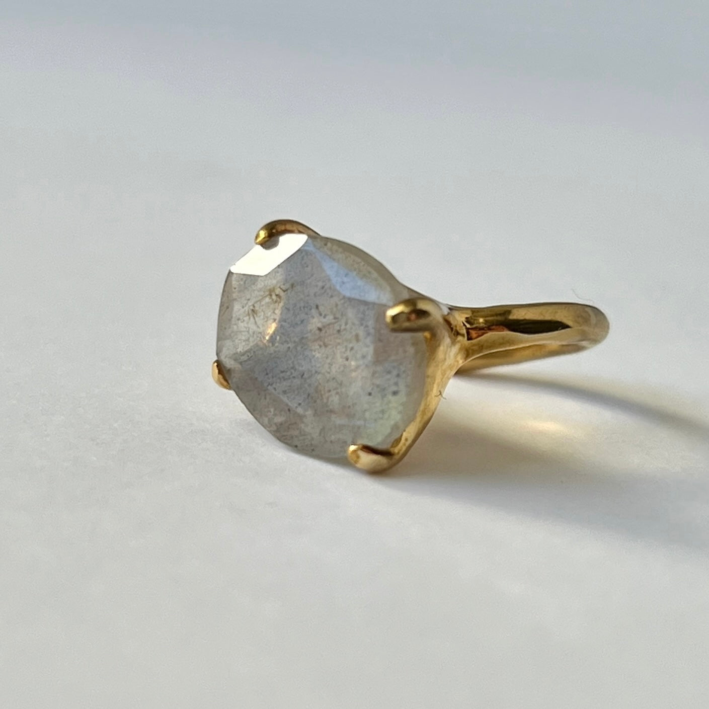[ labradorite ] GEM ear cuff gold
