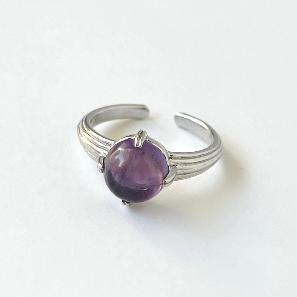 [ amethyst ] croissant silver