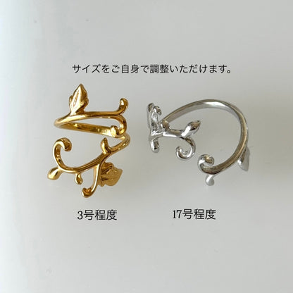[ gold ] ivy ring [ free size ]