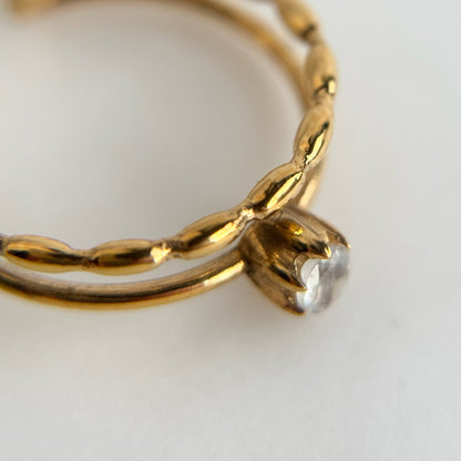 [ labradorite ] double chain gold
