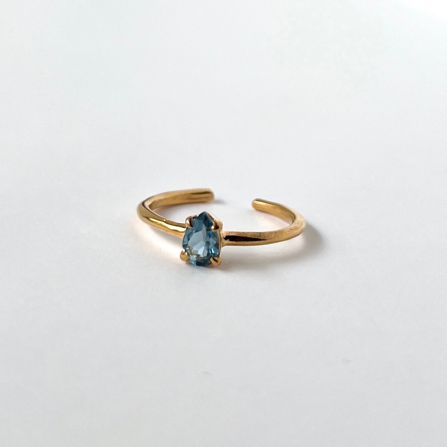 [ london blue topaz ] dorp faceted cut ring  gold [ free size ]