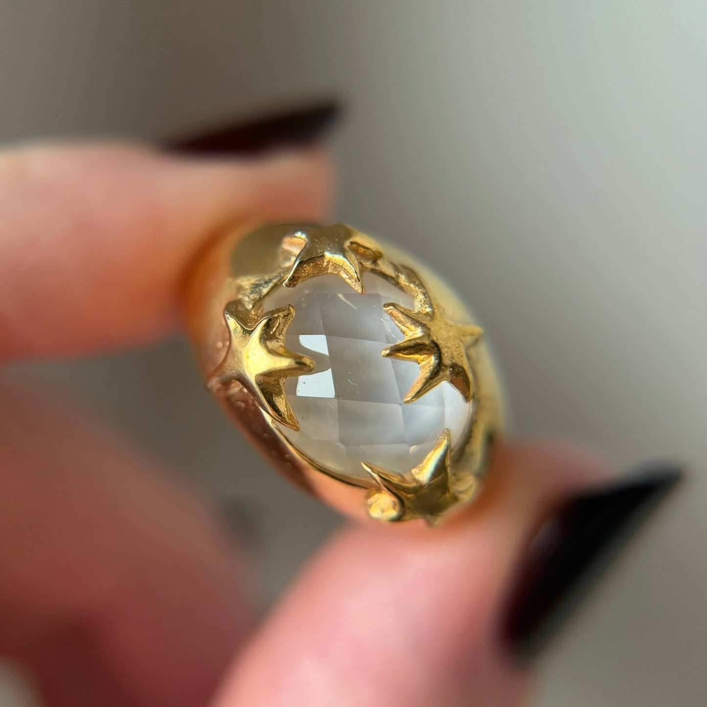 [ mother of pearl doublet ] twinkle ring gold