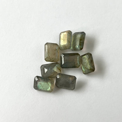 [ labradorite ] rectangle faceted cut silver