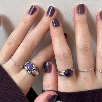 [ charoite ] twinkle ring silver