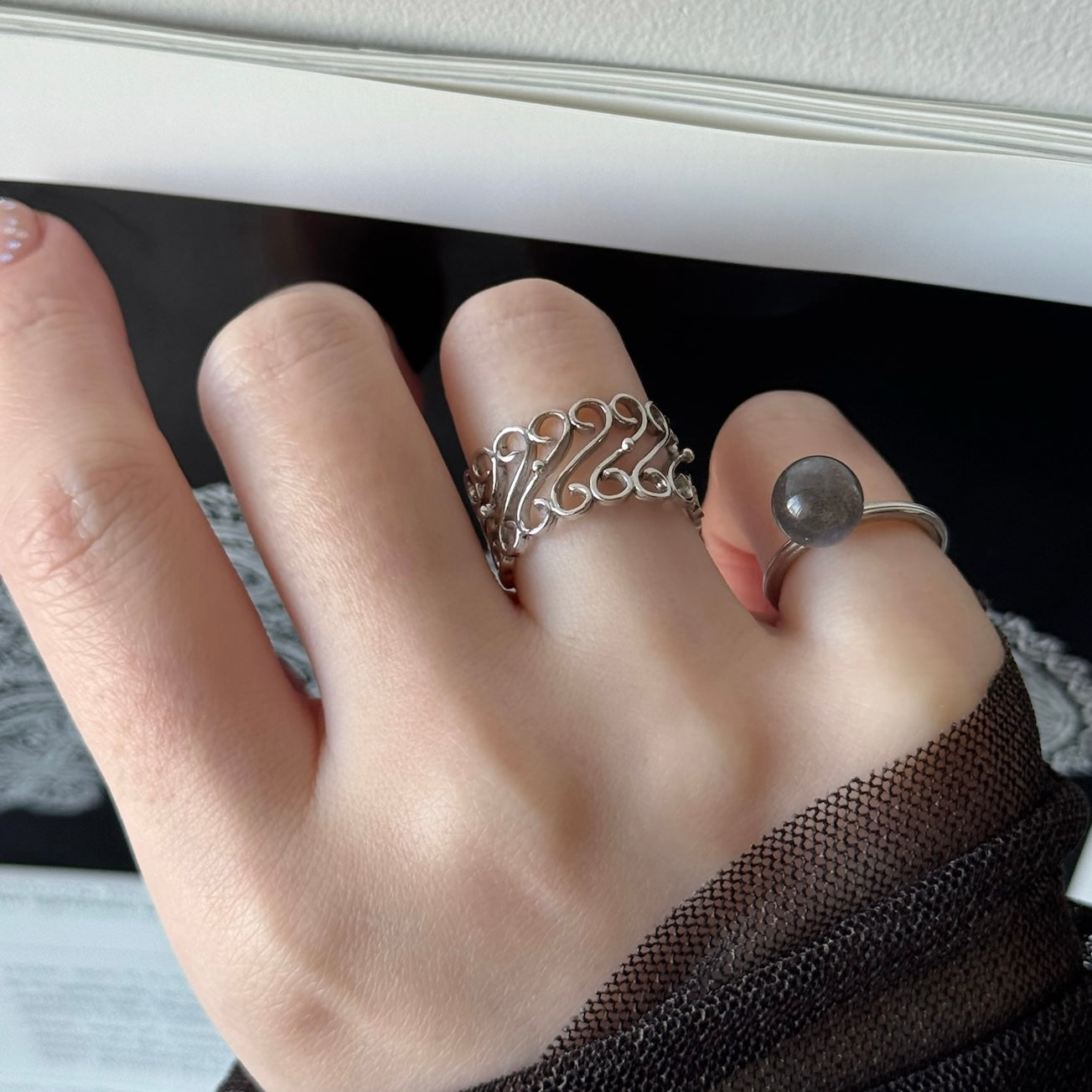 [ silver ] garden decor [ free size ]