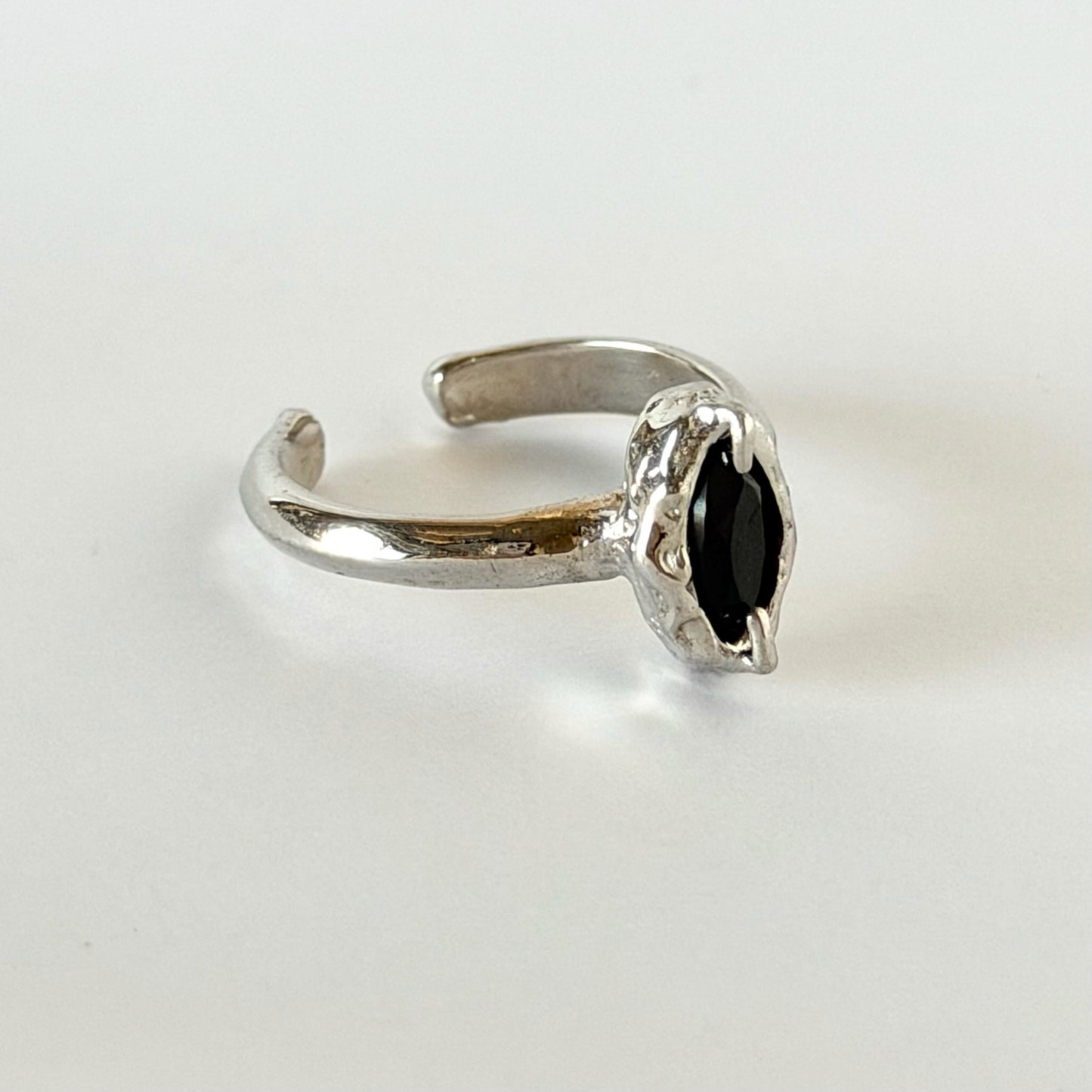 [ black spinel ] marquis stone silver