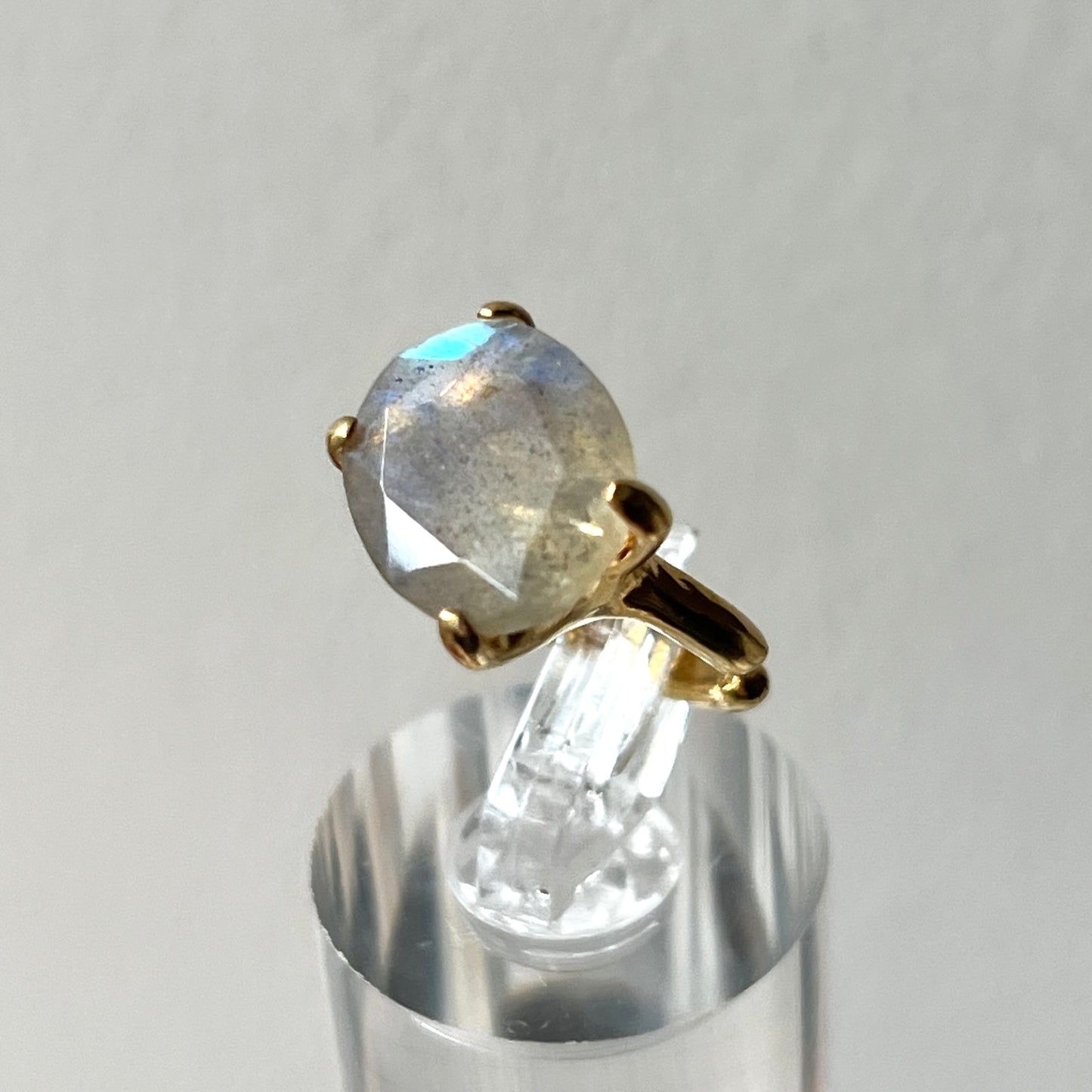[ labradorite ] GEM ear cuff gold