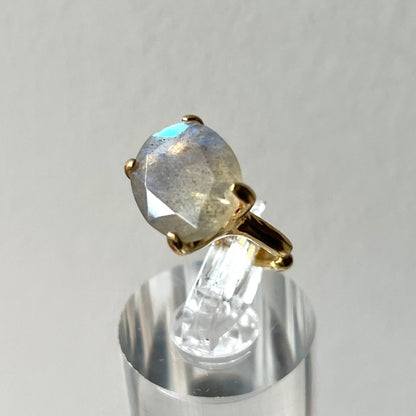 [ labradorite ] GEM ear cuff gold