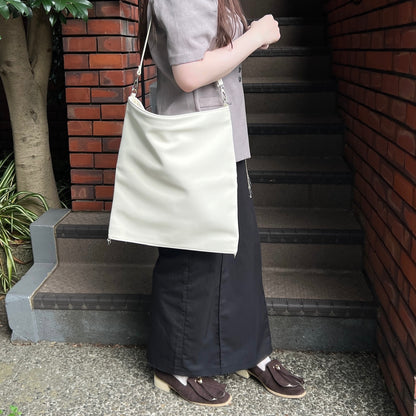 【IVORY】2way suede shoulder tote bag