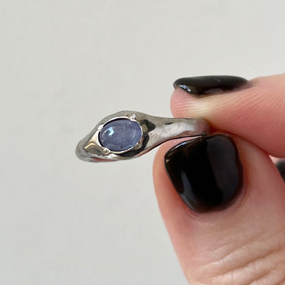 [ tanzanite ] pebble silver