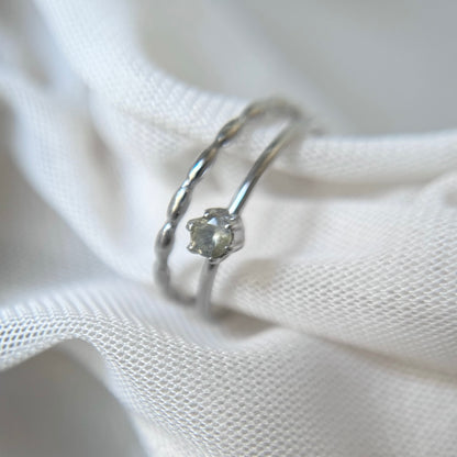 [ labradorite ] double chain silver [ free size ]