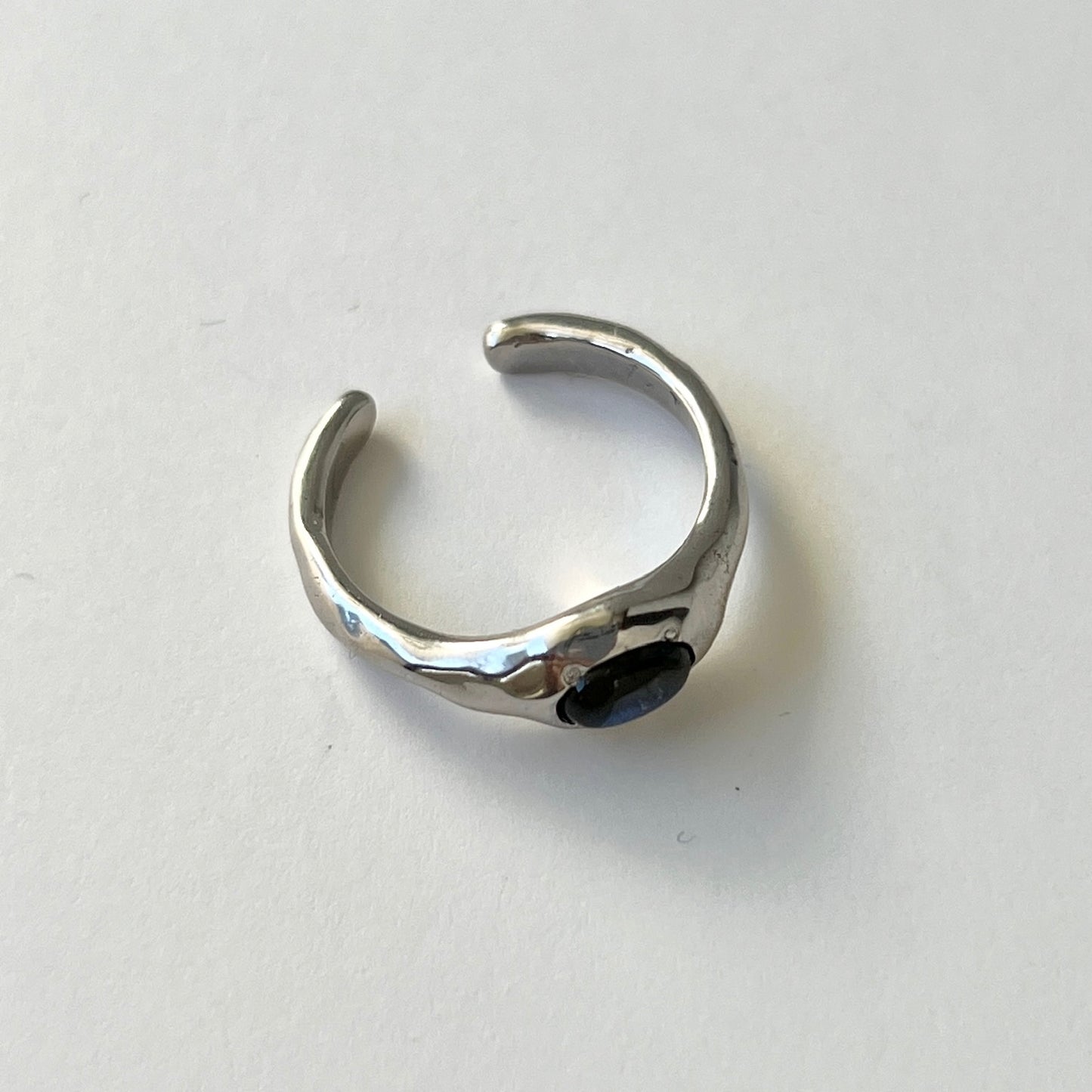 [ blue labradorite ] pebble silver [ free size ]