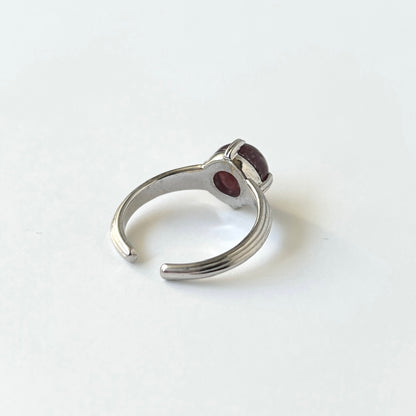 [ lepidolite ] croissant silver