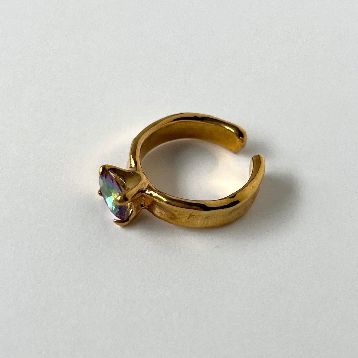 [ mystic quartz ] um gold ring [ free size ]